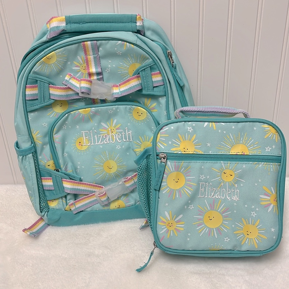 Pottery Barn Kids Mackenzie sunshine Backpack Lunch Box